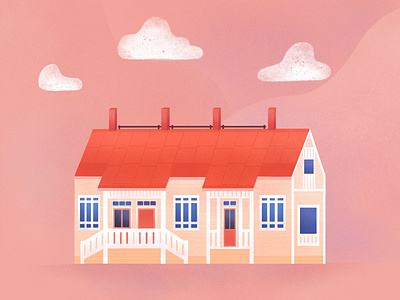 Cottage cottage cute house illustration ui
