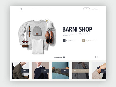 Barni barni e-shop kit marketme photoshop sketch ui ux website