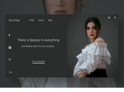 Stunning (Home Landing WebPage) adobe xd branding design fashion her home landing page stunning ui ux web website