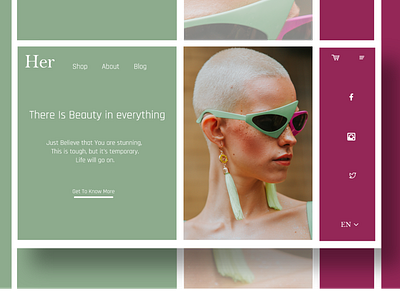 Her (Home Landing WebPage) adobe xd branding home landing page ui ux web