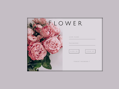 F l o w e r | #DailyUI | Day 1