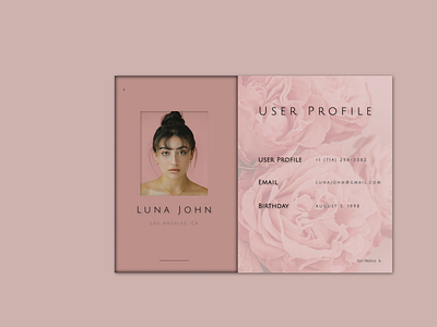 F l o w e r | User Profile | #DailyUI | Day 6