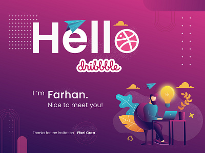 Hello Dribbble!! hellodribbble hellodribble ui