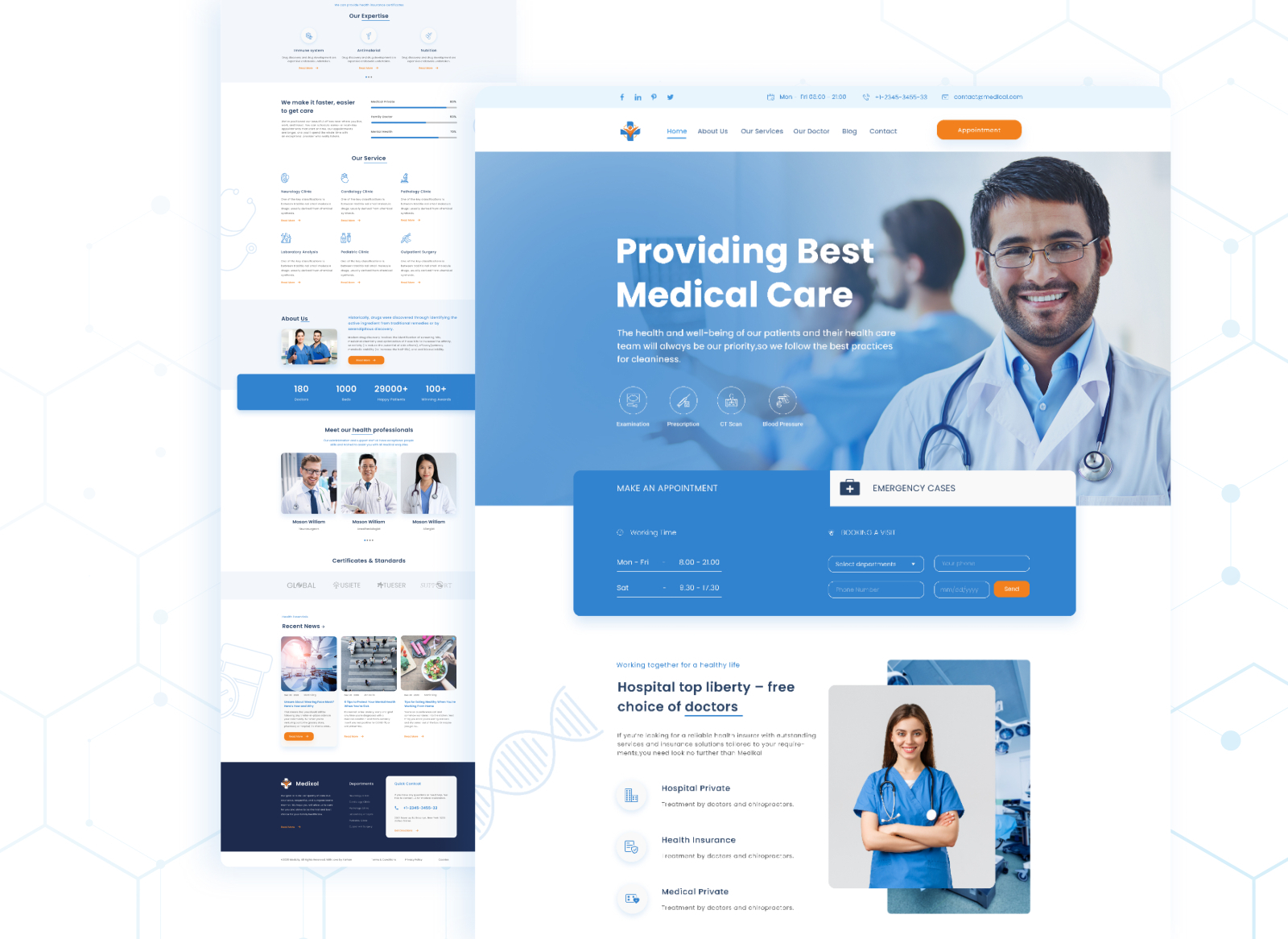 Medical landing page by Farhan Afid Riad on Dribbble