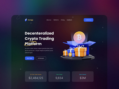 Dordge Cryptocurrency Website Header