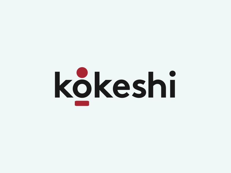 Kokeshi Logo japanese logo interior kokeshi branding