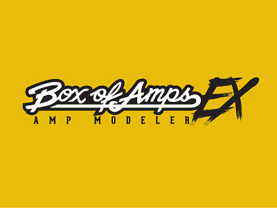 Box of Amps EX custom lettering hand lettering lettering lettering artist logo logotype
