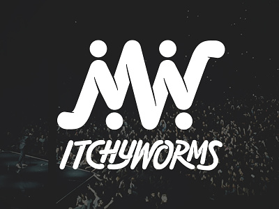 Itchyworms Logo branding custom type custom typography hand drawn type handlettering lettering logo logo design logotype vector