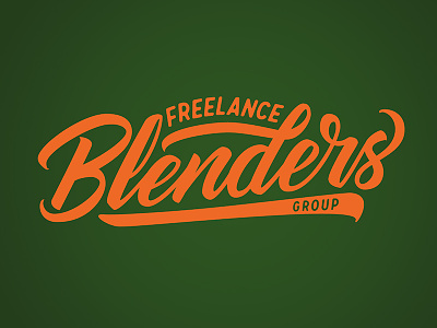Freelance Blenders Group Logo brush lettering lettering logo design logotype vector