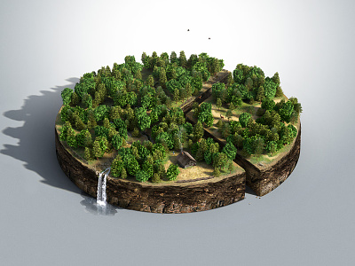 PennState 3D Infographic 3d 3d art 3d cover 3d forest 3d infographic 3d infographics 3d island 3d land aerial view cgi diagram ecology forest forestry graph infographics nature pie chart pines plot