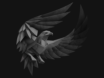 Low Poly Paper Eagle