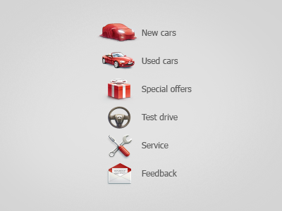 Icons for Mazda dealer cabriolet car cover envelope gift icons letter mazda message micro present red screwdriver spanner wheel wrench