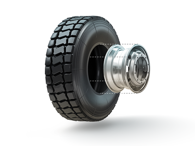 Tire & Wheel Icon Illustration