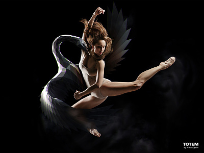Totem - 1 animal ballet dance low poly mascot soul spirit sports swan totem