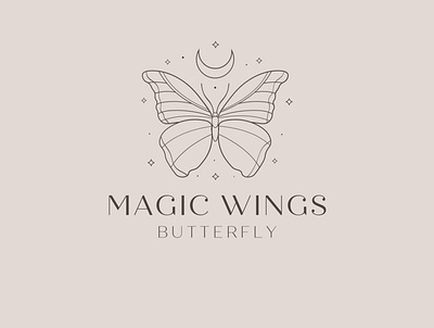 Magic Wings Butterfly app branding design icon illustration logo minimal typography vector web