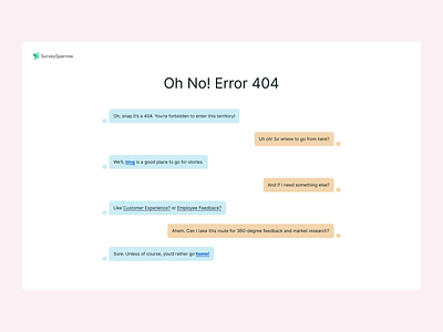 404 error page - SurveySparrow