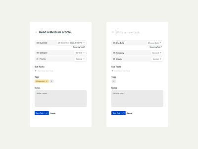 Tinylist To-Do interaction design minimal prototyping ui ux visual design