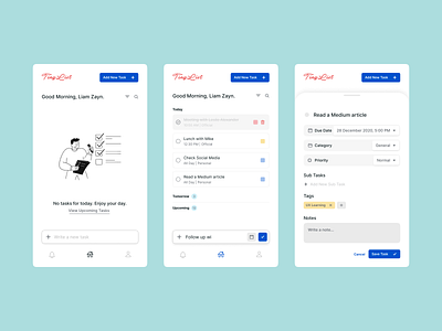 TinyList - To-Do App mobile to do todo ui ux visual design