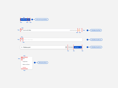 TinyList To-Do text field - Structure breakdown design system ui ux visual design