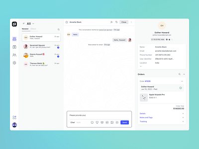 neetoChat - Inbox interaction product ui ux visual