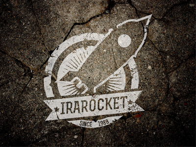 IraRocket logo rocket vector watermark