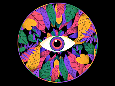 HYPNOSIS animation eye hype hypnosis loop nature trippy weird