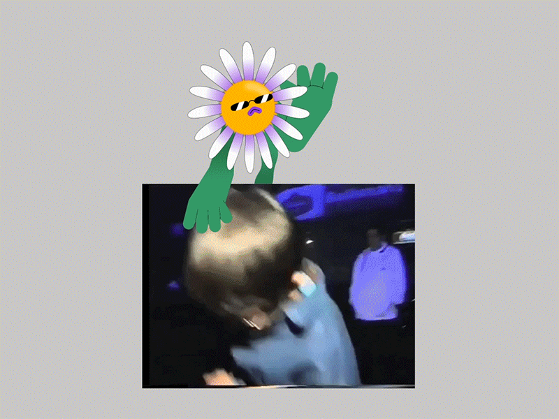 Dancing at the club cool dancing flower character