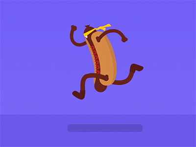 Hotdog Ninja character hotdog loop run