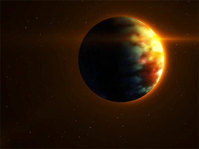 Solar Eclipse 3d planet space