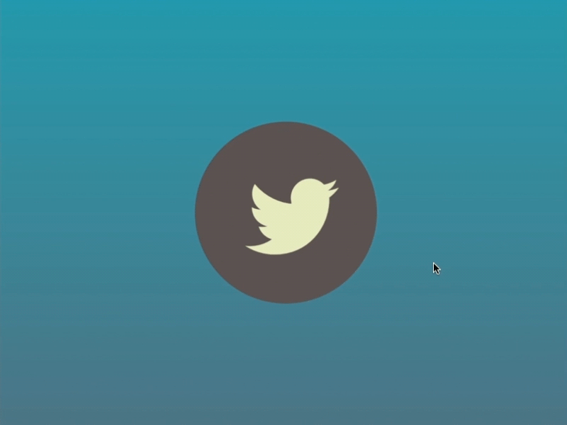 Twitter icon mouseover (recorded) bird icon logo mouseover twitter web