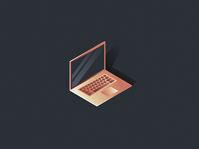 Bronze laptop bronze icon illustrator laptop