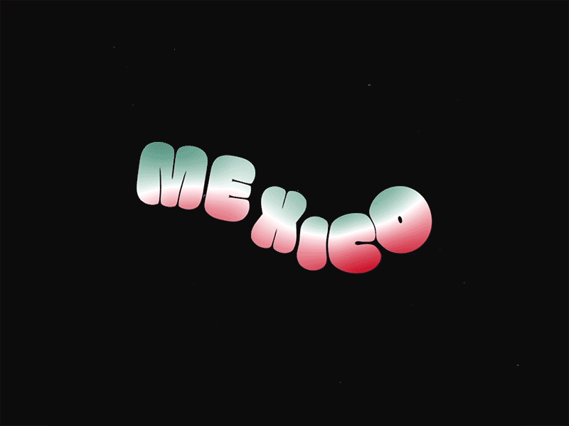 MEXICO anim logo bounce logo mexico type