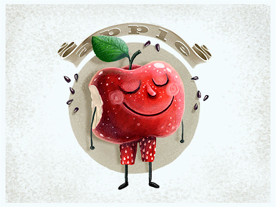 Apple 13mu apple banner illustration