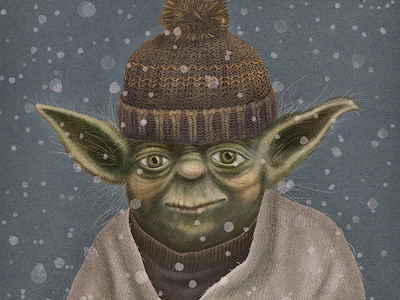 Christmas Yoda cap christmas grand master jedi new year snow winter yoda