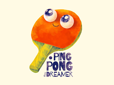 Ping-pong dreamer ping-pong dremaer balls 13mu art illustration ping pong ping pong