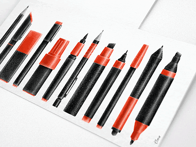 Paint & writing tools 13mu illustration marker pen pencil tools