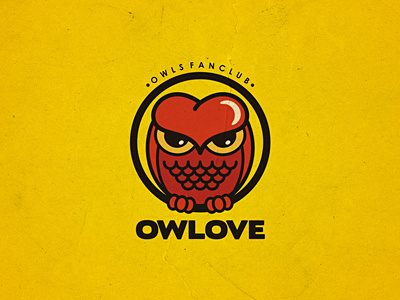 Owlove 13mu fanclub heart illustration logo love owl owls