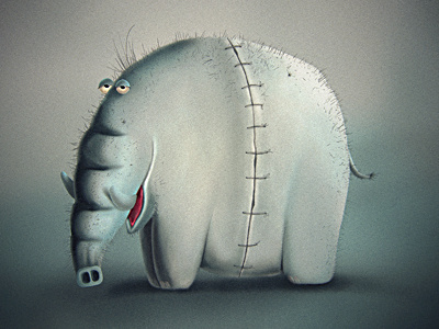 Elephant-scar 13mu elephant illustration scar