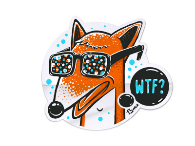 What The Fox? 13mu fox fun glasses illustration nose wtf