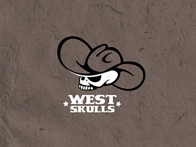 West Skulls 13mu cowboy logo skull stetson west