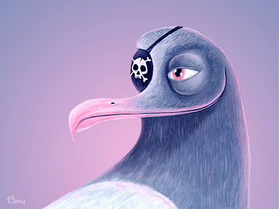 Pirate (WIP) 13mu albatross illustration pigeon pirate wip