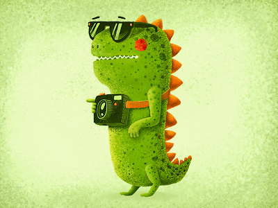 Dino touristo 13mu camera dino dinosaur glasses illustration tourist