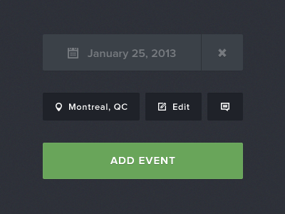 Event listing elements