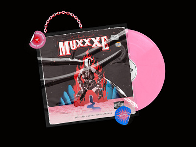 MUXXXE aesthetic album art album artwork art artwork cover art cover design design digital art digital illustration editorial art editorial illustration graphic design illustration music space type typogaphy vinyl