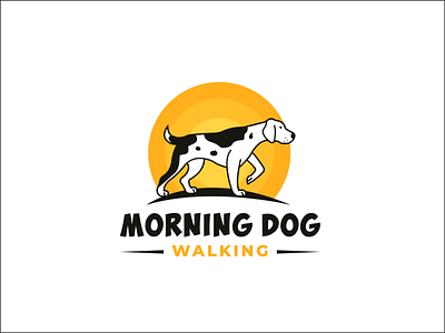 dog walking logo animation branding design dog walking logo illustration logo minimal typography vector