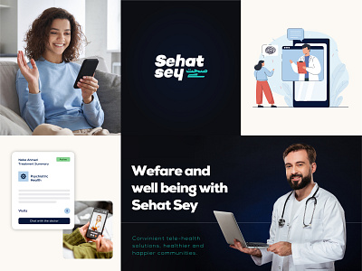 Tele-Health Solutions (Sehat-Sey) app branding design graphic design illustration logo ui ux