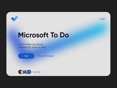 Microsoft ToDo redesign design minimal ui ux web