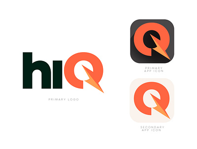 hiQ Brand Identity app appicon brand identity branding design color design flat font graphic design icon letter q lightning bolt logo logotype