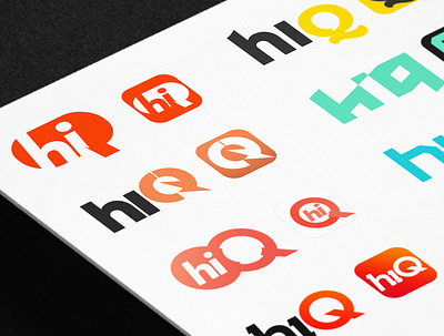 hiQ Branding Concepts app brand identity branding branding design design flat font graphic design lightning bolt logo vector