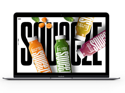 Squeeze Website brand identity branding color design food foodie graphic design juice logo type ui web design website